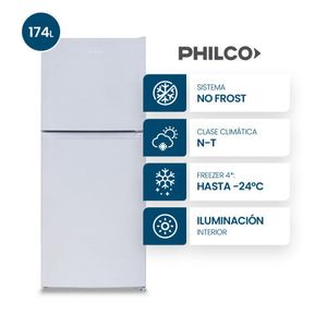 Heladera Top Mount Philco No Frost 174L Blanca PHNT198B2