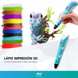 Lápiz Lapicera De Impresión 3d Nictom Celeste Con L3d + Filamento Regalo