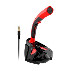 Microfono gaming para PC conector 3.5mm rojo y negro NISUTA - NSMIC200