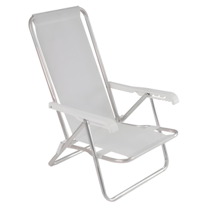 Silla Reposera Reclinable 4 Pos. Mor Sannet Color Blanco