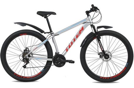 Bicicleta MTB Totem Acero 21vel Sunrun Gris/Rojo Talle XL