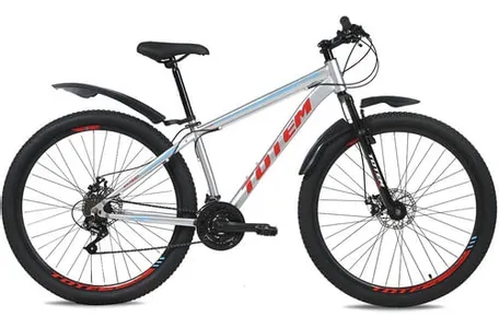 Bicicleta MTB Totem Acero 21VEL SUNRUN Gris Rojo Talle S