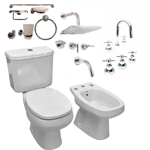 Set Juego Inodoro Baño Deposito Bidet Roca Dama Senso