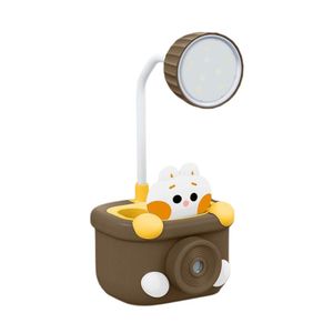 Lámpara Velador Led Luz De Noche Multiuso Marrón Dinax DX-LAMPCAT