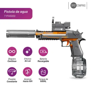 Pistola De Agua Eléctrica Automática – Juguete Acuático De Batería Para Niños Y Adultos, Ideal Para Juegos En Piscina Y Playa