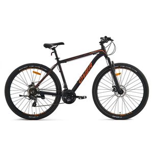 Bicicleta Mtb Overtech Mountain Bike Q6 R29 Aluminio 21v Freno A Disco Talle L Negro/Naranja/Naranja