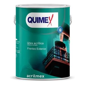 Latex Exterior Negro Lavable 10l Quimex Acrilmex 2349