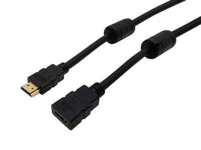 Cable HDMI alargue de 1.5m dorado V2.0 con filtros 2160P 4K x 2K Nisuta NSCAHDMI2A Negro