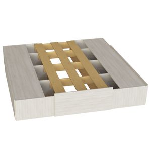 Cama Box Regulable Orlandi 2 Plazas a King 140 a 200 Cm Jacaranda