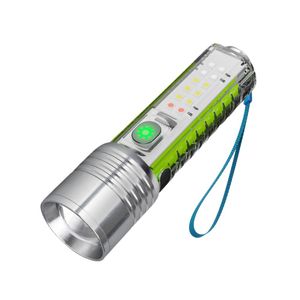 Linterna Led Metálica 8 Modos De Iluminación Zoom Recargable Dinax 520A 