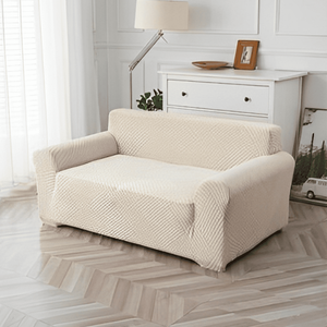Funda de Sillón 2 Plaza - Rayado Color Beige 