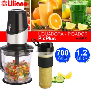 Licuadora 3 En 1 Liliana Con Picador Y Botella Portable 700w