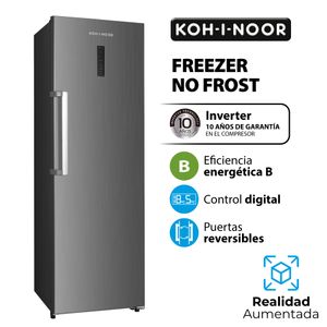 Freezer KOH-I-NOOR No Frost Tradicional Inverter 307L. Inox. KFVA31NI/9