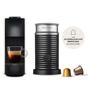 Cafetera Nespresso Essenza Mini White + Aeroccino 3