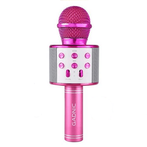 Micrófono Gadnic KM-01 Karaoke Inalámbrico Bluetooth c/ Efectos de Voz , Rosa