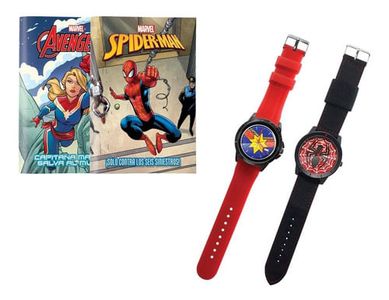 Clarín Colección Marvel Set 1 De 2 Relojes