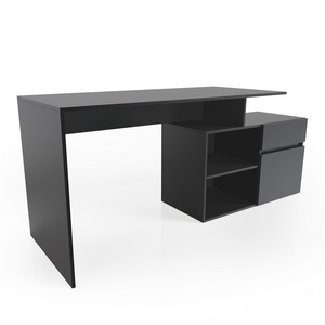 Escritorio Articulado Negro Moderno Oficina Pc 130cm EA02
