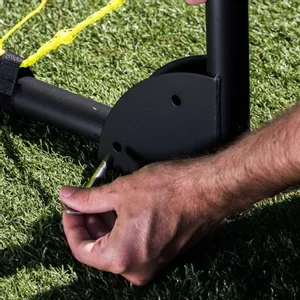 Franklin Sports Portería De Fútbol De Acero De 12x6 Pies - Red Todo Clima Con 6 Estacas Para Patio Y Competición