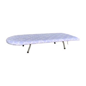 Tabla para planchar de mesa extra grande con tela de algodón estampada y gancho para colgar