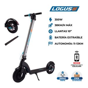 Monopatín Eléctrico Logus L7 Pro Max 350W Plegable Batería Extraíble