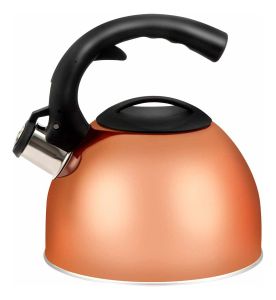 Pava Silbadora 3lts Acero Inoxidable Mango Ergonómico Dorada
