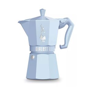 Cafetera Bialetti Exclusive Moka 6 Tazas Celeste