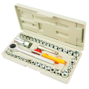 Juego De Llaves Combinadas Tubo Herramientas 40 Pieza Valija