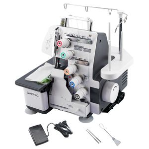 Maquina de Coser Overlock Gadnic SW9900 Semi Industrial 5 Hilos Luz Led y Pedal