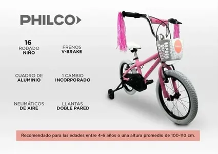 Bicicleta philco best sale rodado 16