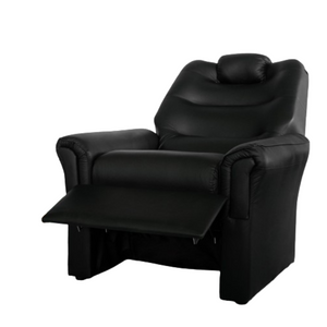 Sillon Sofa reclinable Poltrona ecocuero negro
