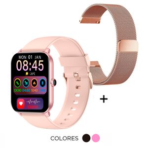 Reloj Inteligente Mujer Smartwatch Nictom NT14 + Malla Metal Rosa de Regalo