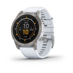 Reloj Smartwatch Epix Pro G2 Garmin 47mm Zafiro Titanio Con Malla Whitestone