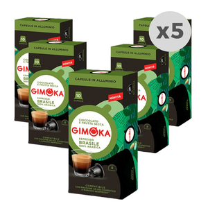 Cápsulas de Café Gimoka Espresso Brasile Aluminio 10 Cápsulas x5
