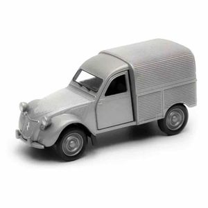 Welly 1:34 Citroen 2cv Furgoneta Gris Plata 43769cw