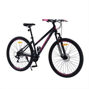 Bicicleta Mtb Overtech Q5 Lady R29, 21V con Shimano, Freno a Disco, Con Sus, Negro/Rosa S
