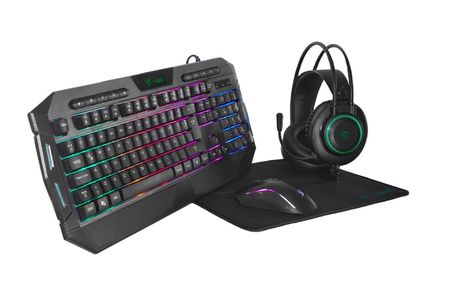 Combo Gamer Crux VSG Auricular, Mouse Mouse Pads Teclado