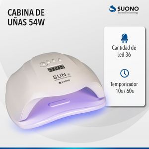 Cabina De Uñas 54w Profesional Suono SNBC-1001 Luz Led Uv