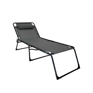 Reposera Catre Grande Plegable Color Gris