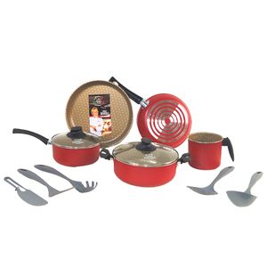 Batería de Cocina + Set Utensilios Jovifel Rivoli Teflón 12 Piezas