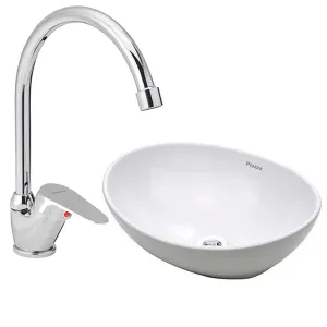 Combo Bacha De Apoyo Piazza A082 Griferia Monocomando Domani