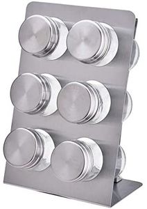 Especiero Hogar Actual Acero Inoxidable 6 Piezas + Frascos