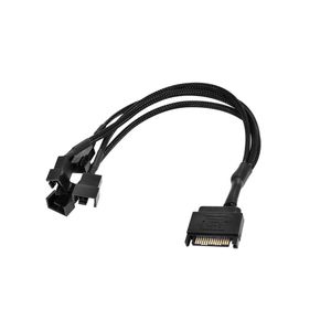 Cable de alimentacion SATA 12V a 4 coolers de 4 pines NISUTA - NSAD4CS