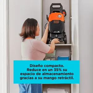 BLACK & DECKER - HIDROLAVADORA DE 1300W 110BAR CON RUEDAS