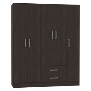 Placard Ropero Orlandi Línea Bahía 183x151cm - 5 puertas - 2 Cajones - Color Wengue