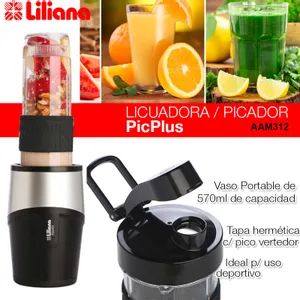 Licuadora 3 En 1 Liliana Con Picador Y Botella Portable 700w