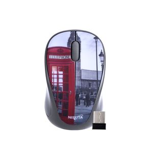 Mouse Inalámbrico USB 3D 1200DPI Nisuta NSMOW38LO Diseño Londres