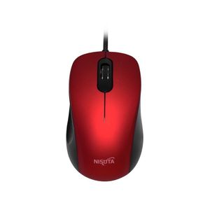 Mouse Optico Cableado USB 1200DPI Nisuta NSMO35S Rojo