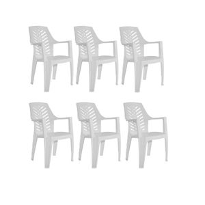  Set de 6 Sillas Marbella Blancas