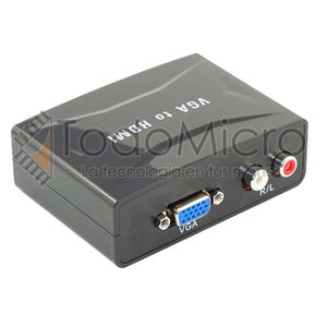 Conversor de vídeo VGA a HDMI. Con alimentación externa.