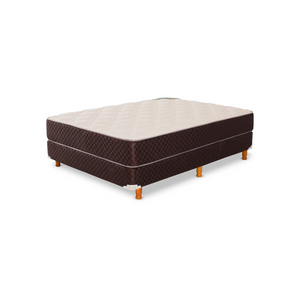 Conjunto Cannon Exclusive+ sommier marrón y beige 2 plazas 190cmx140cm